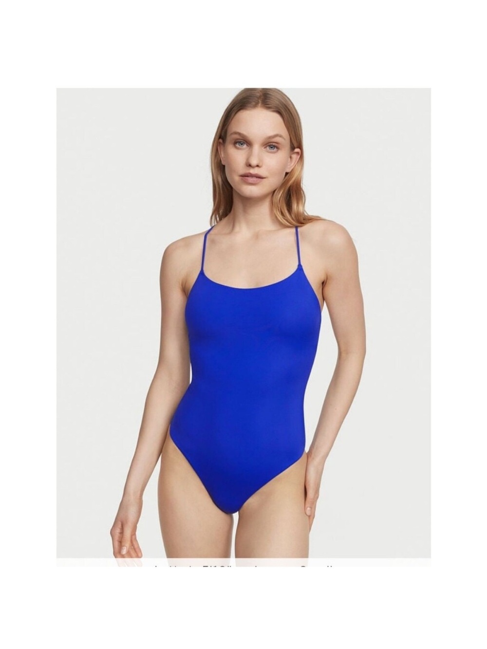 Victoria's Secret Swim Blue Oar Scoop One-Piece Swimsuit Size XL Like New - Picture 5 of 7